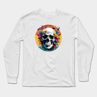 Floral Skull Long Sleeve T-Shirt